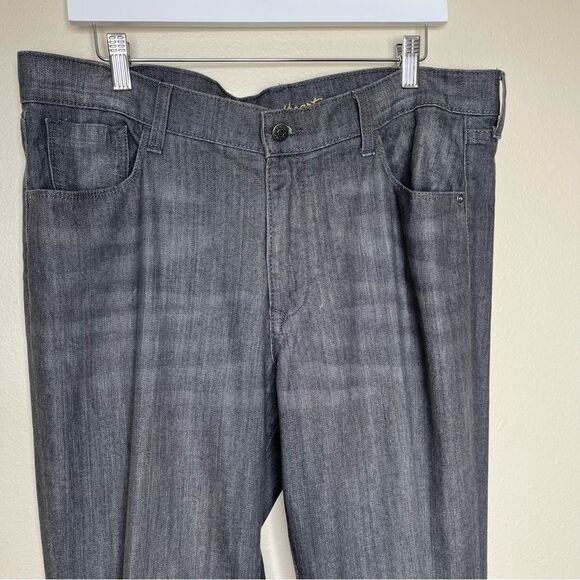 Old Navy Sweetheart Gray Five Pocket Jeans Straight Leg Women 16 Cotton Spandex - Picture 3 of 14